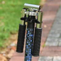 HOMCOM Kickstep kinder stadstep steo in hoogte verstelbaar inklapbaar aluminium wit(m-4)