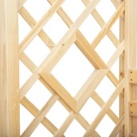 Łuk różany z ławką ławka różana pergola trellis ławka ogrodowa lite drewno naturalne Outsunny®(m-9)