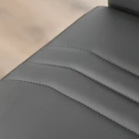 HOMCOM set van 2 barkrukken bistrostoel keukenkruk metalen kruk met rugleuning grijs kunstleer staal schuimstof 40 x 51 x 110 cm(m-9)