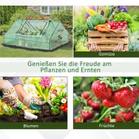Outsunny kas, kweekkas met 2 deuren, plantenteelt, uv-bescherming, staal PE, 180 x 140 x 80 cm kas deuren plantenteelt uv-bescherming PE | Aosom.nl(m-7)