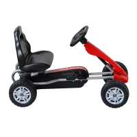 HOMCOM® GOKART DLA DZIECI SAMOCHÓD NA PEDAŁY METAL+TWORZYWO czerwony(m-10)