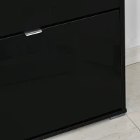 HOMCOM 6-Tier Tilting Tall Shoe Cabinet Rack Simple and Modern Storage Organization Entryway Hallway Furniture(m-12)