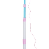 HOMCOM Spielzeugmikrofon mit Ständer mikrofon kinder kinderkaraoke Musikfunktion Blinkleuchten Verstellbarer Standfuß Rosa 27 x 27 x 90-110 cm(m-8)