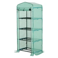 Outsunny folies kas kweekkas tomatenkas plantenkas koude kas planken groen(m-1)