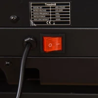 HOMCOM elektrische loopband opvouwbaar met 12 vooraf ingestelde programma's met LED-display bekerhouder en gsm-houder voor home gym indoor fitness staal ABS zwart + grijs 142 x 66 x 127 cm(m-9)