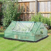 Outsunny kas, kweekkas met 2 deuren, plantenteelt, uv-bescherming, staal PE, 180 x 140 x 80 cm kas deuren plantenteelt uv-bescherming PE | Aosom.nl(m-10)