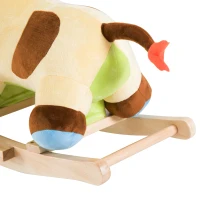 HOMCOM Kinderen schommel speelgoed baby schommeldier schommelpaard schommelkoe koe bruin(m-8)
