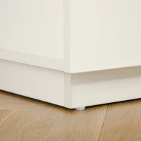 HOMCOM Bureau d'angle Bureau Informatique table de salle à manger multimédia Multi-Rangement modulable 2 Portes 3 tiroirs MDF Blanc Aspect Bois Brun foncé(m-8)