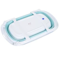 HOMCOM® babybadje ergonomisch babybadje slipvast inklapbaar kunststof groen 80 x 48 x 21 cm | Aosom.de(m-8)