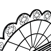 Tuinbank bloemenbank zitbank bank parkbank tuinmeubilair 2-zits metaal zwart(m-5)