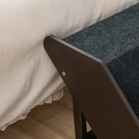 PawHut Kattentrap hondentrap met 3 treden huisdierentrap in hoogte verstelbaar inklapbaar(m-6)