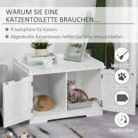 Kuweta dla kota szafka dla kota kryjówka i pokrywa kuwety kolor biały(m-4)