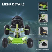 HOMCOM® SAMOCHÓD NA PEDAŁY GOKART DLA DZIECI OD 3 LAT zielony(m-5)