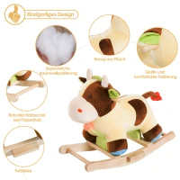 HOMCOM dzieci bujak na biegunach dla dzieci konik na biegunach bujak krowa cow zabawka(m-4)