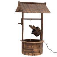 tuinfontein sierfontein fontein waterval reguleerbaar massief hout bruin