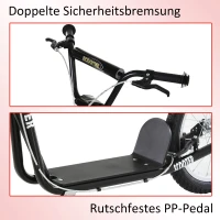HOMCOM Step scooter stadsscooter kinderen luchtbanden verstelbare step aluminium wit(m-5)