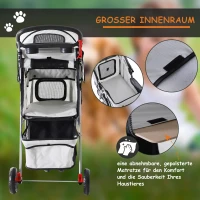 PawHut WÓZEK SPACEROWY DLA PSA KOTA TRANSPORTER szary(m-9)