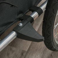 HOMCOM 2-in-1 kinderaanhanger fietskar kinderwagen met opbergtas tweelaags stalen buis metaal oxford rood + zwart 160 x 84 x 106 cm(m-8)