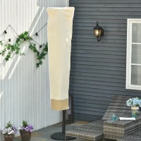 Outsunny beschermhoes hoes voor parasol Ø300 cm tuinparasol met ritssluiting(m-4)