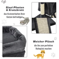 Drapak dla kota Drapak do ostrzenia pazurów dla kota z sizalowymi kolumnami Drapak dla kota ciemnoszary(m-5)