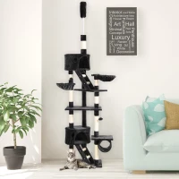 PawHut DRZEWKO DRAPAK DLA KOTA DOMEK szary(m-2)