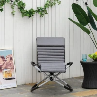 Schommelstoel ergonomische tuinstoel schommelende ligstoel Texteline bolvormig grijs(m-7)