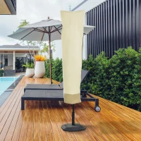 Outsunny beschermhoes hoes voor parasol Ø300 cm tuinparasol met ritssluiting(m-8)