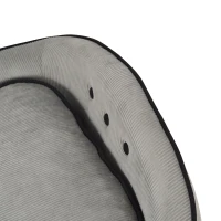 PawHut huisdierbank, hondenbed, hondenmat, hondenbank, natuurlijk hout + pluche, grijs, 66,5 x 45 x 35,5 cm natuurlijk hout | Aosom.de(m-8)