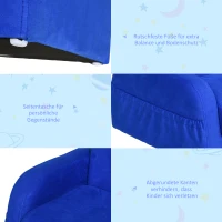 HOMCOM 2-in-1 kinderstoel mini-stoel Kinderbank voor 3-6 jaar 51 x 45 x 38 cm blauw(m-6)