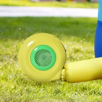 Outsunny 450W elektrische luchtpomp blazer pomp ventilator met handvat lichtgewicht draagbaar voor opblaasbaar speelgoed ABS geel + groen 35 x 26 x 33.5 cm(m-9)