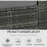 Outsunny 7-delig Tuinmeubelen poly-rotan zitgroep tuinset sofaset lounge(m-4)