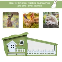 PawHut Rabbit Hutch Cage for Rabbits with Removable Wooden Tray Travel(m-4)