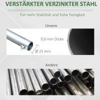 Outsunny foliekas PE-roosterfolie 590 cm x 292 cm x 197 cm(m-7)