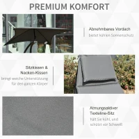 Schommelstoel schommelbank relaxligstoel met daktuin balkon kantoor donkergrijs(m-7)