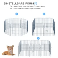 PawHut Ren puppy-uitloop puppyhek box voor dieren puppyhek 4 maten(m-4)