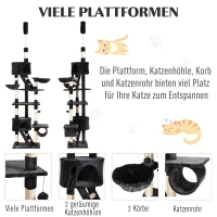 PawHut DRZEWKO DRAPAK DLA KOTA DOMEK szary(m-6)