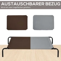 PawHut® hondenmand kattenmand slaapplaats met twee hoezen vervangende hoes voor hondenmand (110 x 68 x 20 cm)(m-6)