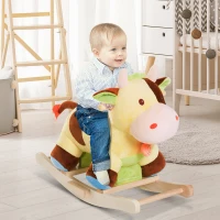 HOMCOM dzieci bujak na biegunach dla dzieci konik na biegunach bujak krowa cow zabawka(m-2)