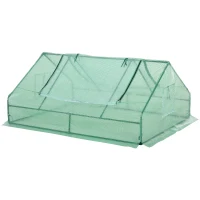 Outsunny kas, kweekkas met 2 deuren, plantenteelt, uv-bescherming, staal PE, 180 x 140 x 80 cm kas deuren plantenteelt uv-bescherming PE | Aosom.nl(m-11)