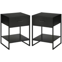 Homcom Noptiere Moderne (set 2 buc) cu sertar si raft(m-11)