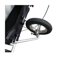 HOMCOM 2-in-1 fietskar voor kinderen fietsaanhanger jogger fietskar 360° draaibaar(m-9)