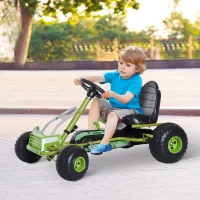 HOMCOM® SAMOCHÓD NA PEDAŁY GOKART DLA DZIECI OD 3 LAT zielony(m-10)