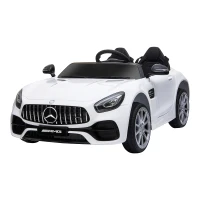 HOMCOM Macchina Elettrica per Bambini con Licenza Ufficiale Mercedes-Benz Luci e Fanali Funzionanti Lettore di Musica MP3(m-11)