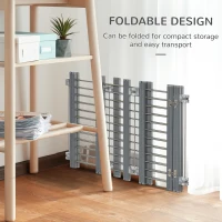 PawHut Dog Pen Adjustable Puppy Playpen Foldable Fence Indoor Outdoor Run Enclosure for Small Dogs with Gate Locks 64.5 cm High, Grey(m-6)