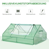 Szklarnia cieplarnia z 2 drzwiczkami, uprawa roślin, ochrona UV, stal PE Outsunny(m-4)