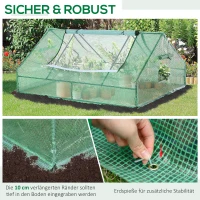 Szklarnia cieplarnia z 2 drzwiczkami, uprawa roślin, ochrona UV, stal PE Outsunny(m-5)