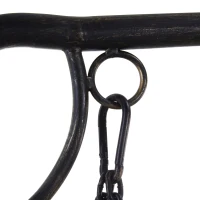 Outsunny Huśtawka Ogrodowa Ławka w Stylu Vintage, Design w Odcieniach Mosiądzu, 167 cm x 123 cm x 175 cm(m-7)