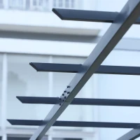 Pawilon różany pergola łukowa łuk różany ogród pawilon odporny na warunki pogodowe metal 3 x 3 x 2,3 m(m-5)