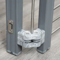 PawHut Dog Pen Adjustable Puppy Playpen Foldable Fence Indoor Outdoor Run Enclosure for Small Dogs with Gate Locks 64.5 cm High, Grey(m-9)