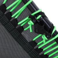 HOMCOM Mini Hexagon Steel Frame Trampoline w/ Adjustable Handle Green(m-8)